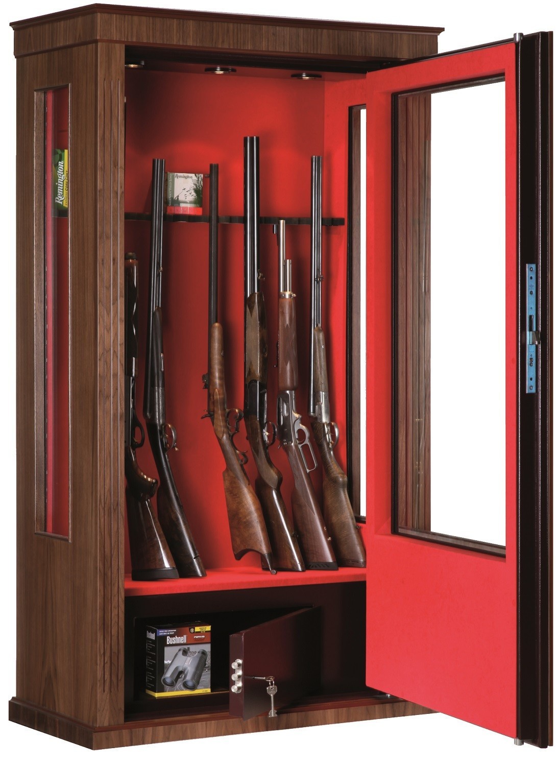 Armoire forte vitrine Infac Chêne / 12 16 armes Coffres forts pour