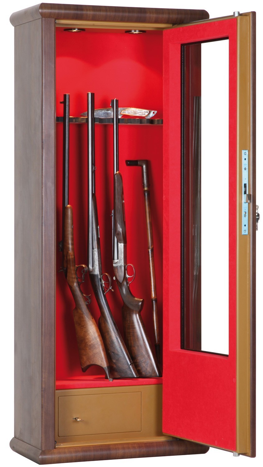 Armoire forte Infac Vitrine couleur Bois LV62 / 10 armes ...
