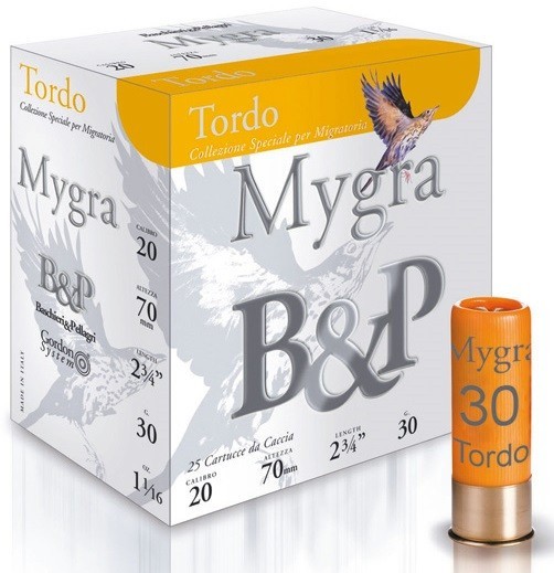 Cartouche B & P Mygra Tordo 20 / Cal. 20 - 30 g - Plomb ...