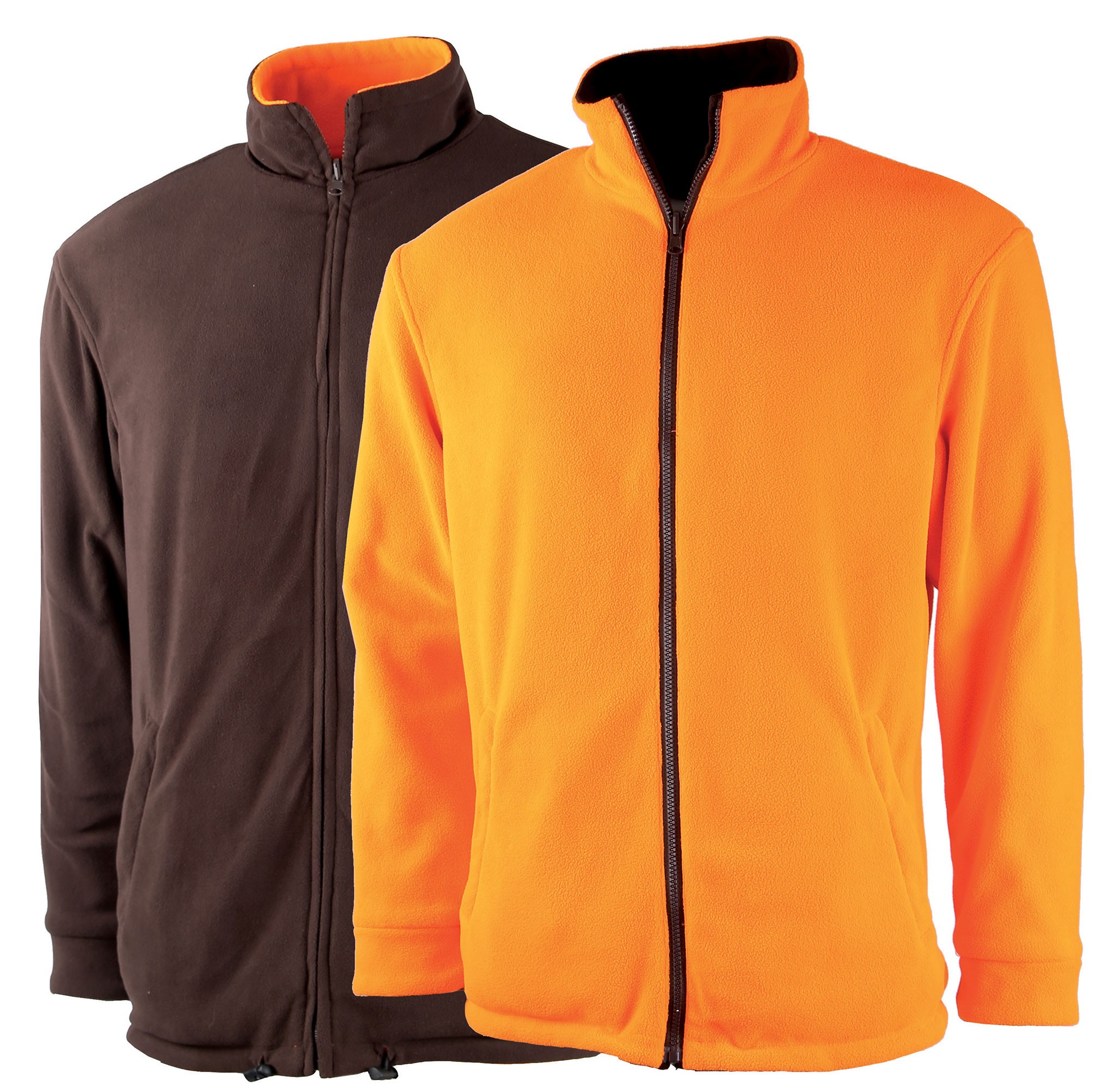 Blouson polaire r?�versible orange / vert Treeland T401 - Polaires de chasse - Softshells | Made 