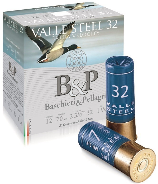 Cartouche B & P Valle Steel 32 / Cal. 12 - 32 g - Acier et ...